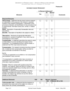 Secondary Reviewer Checklist