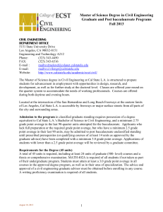 Master`s Program Document 2013 - California State University, Los
