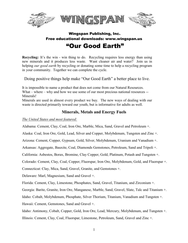 Our Good Earth (Word document)