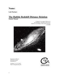 The Hubble Redshift Distance Relation