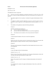 Form 3 Revised native title determination application