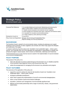 Environment Levy Policy - Sunshine Coast Council