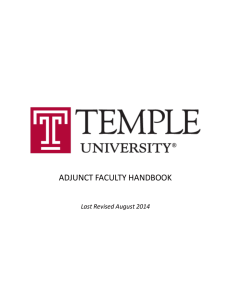 Adjunct Faculty Handbook - Tyler School of Art