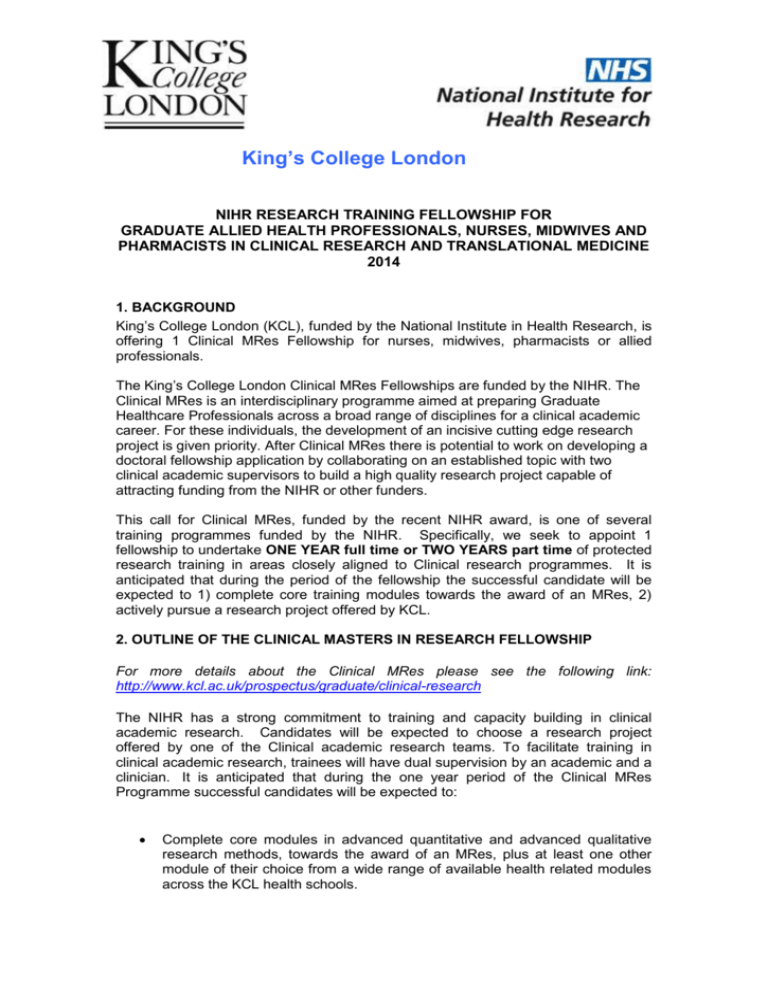 king's college london phd research proposal