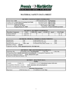 material safety data sheet (msds) - Premix Marbletite