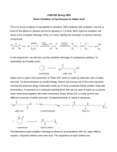 The C=C bond of alkene is susceptible to oxidation