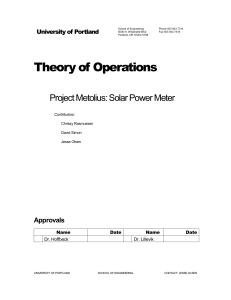 Theory of Operations - University of Portland