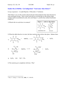 Challenge 4: Acid/base reaction to find %mass sodium bicarbonate