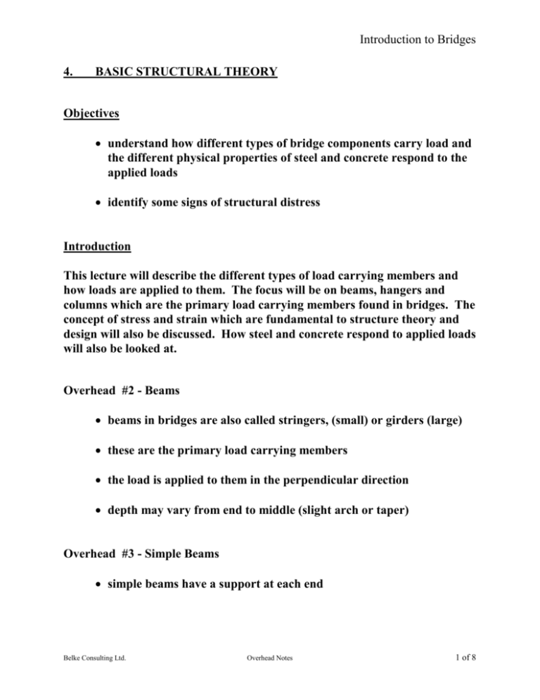 Overhead Notes - Basic Structural Theory