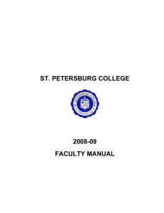 Faculty Manual - St. Petersburg College