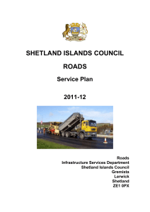 Roads Service Plan 2012 - Shetland Islands Council