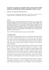 Separation of zinc(II) from cobalt(II) solutions using supported liquid