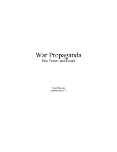 War Propaganda Past Present and Future
