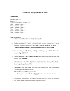 Standard Template for Volser