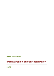 6.5 frc sample confidentiality policy