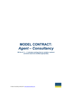 MODEL CONTRACT: