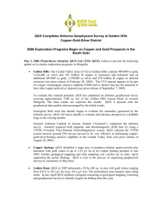 QGX Completes Airborne Geophysical Survey at Golden Hills