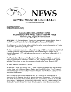 2016 judging panel - Westminster Kennel Club