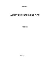 Asbestos Management Plan (AMP) Template