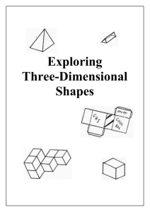 Exploring Three Dimensional Shapes