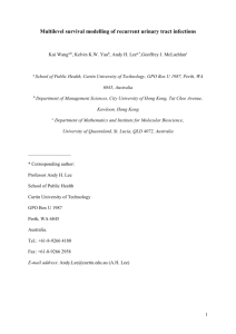 Recurrent UTI modelling - School of Mathematics and Physics