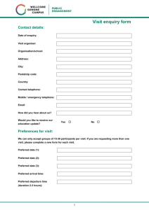 booking enquiry form - Public Engagement