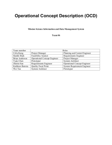 Operational Concept Description (OCD)