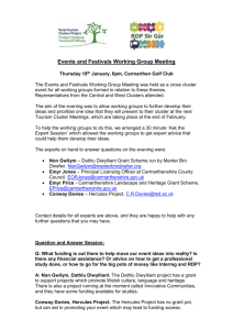 Events and Festivals Working Groups