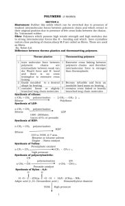 POLYMERS - prepareforchemistry