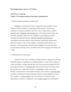 Chapter 16 Developing Integrated Marketing Communications