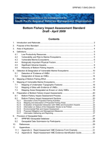 8. Preparation of Bottom Fishery Impact Assessments