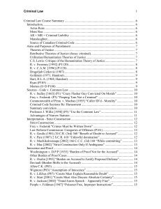 DOC Criminal Law Course Summary