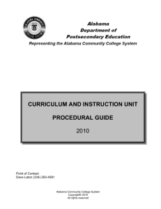CIU Procedural Guide - Alabama Community College System