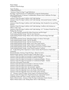 1 Planet Debate Attorney Client Privilege Topic Wording