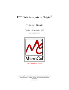 Introduction to ITC Data Analysis