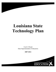 Louisiana State Technology Plan - Louisiana Department of Education