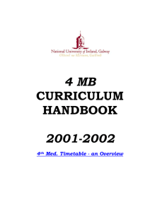 4mb curriculum handbook - National University of Ireland, Galway