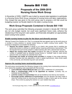 Notes on Initial Meeting of Nursing Home Work Group
