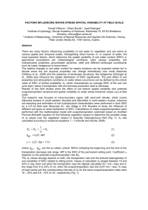 factors influencing water stress spatial variability at field scale