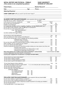 gynecologic symptom questionnaire