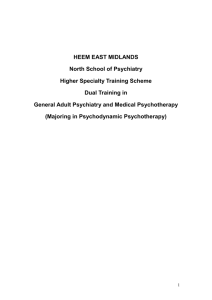 General Adult Psychiatry and Medical Psychotherapy