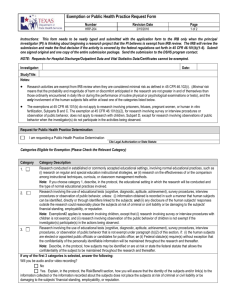 Exemption Request form - Texas Department of State Health Services