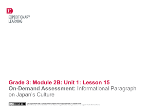 Grade 3 ELA Module 2B Unit 1, Lesson 15