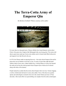 The Terra-Cotta Army of Emperor Qin
