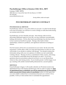 Psychotherapy Consent Form - Jessica Cliff, MS, Marriage and