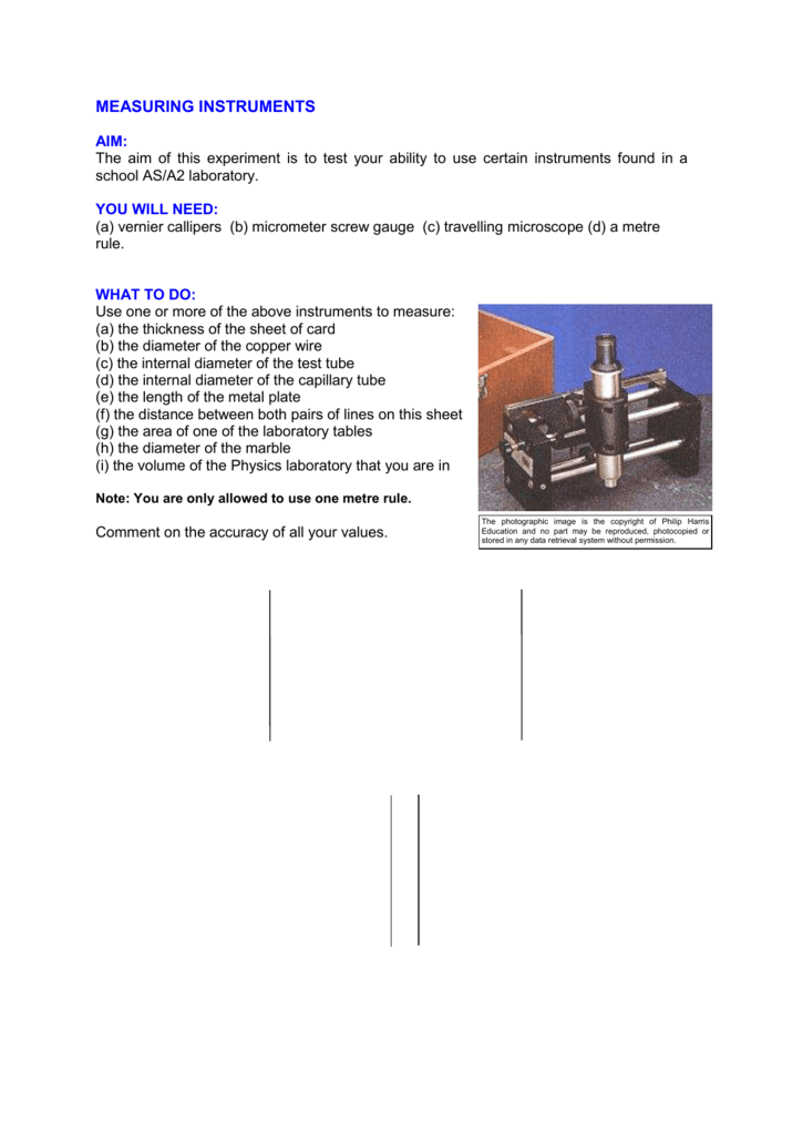 screw gauge tube