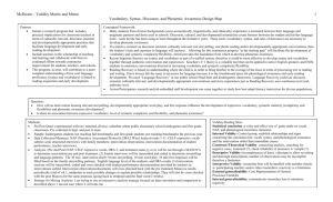 Oral Language Proficiency (Vocabulary and Syntactical