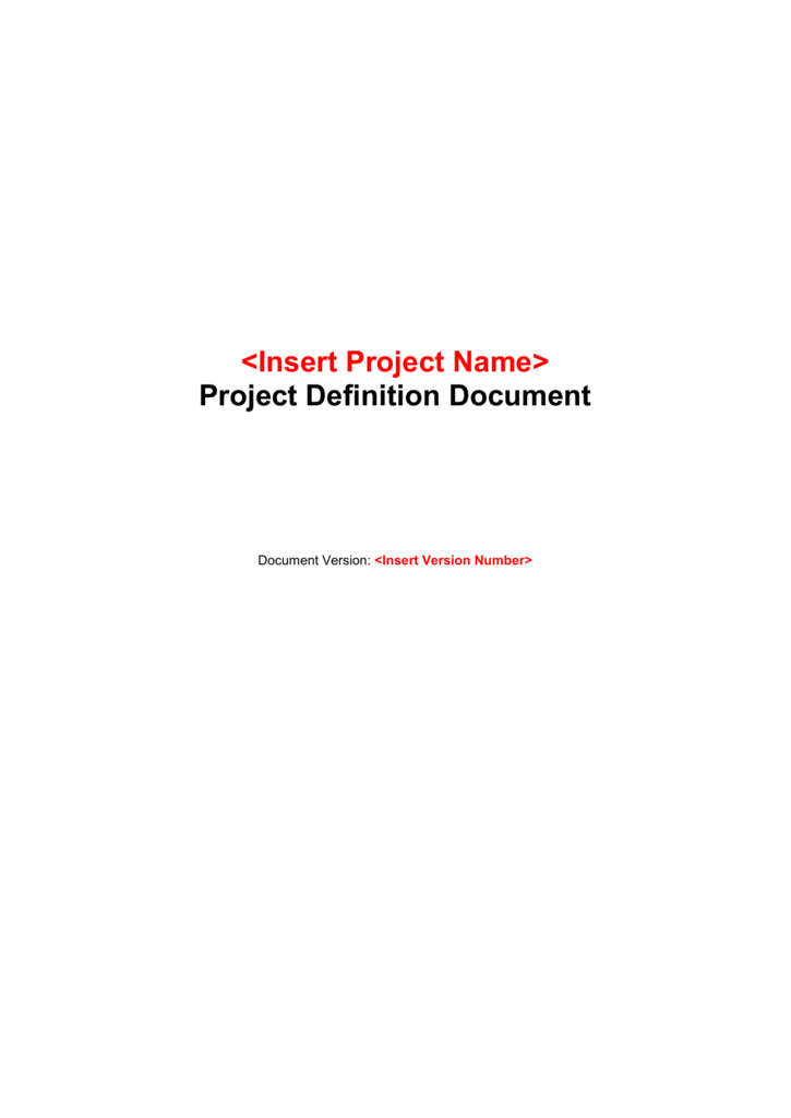 project-definition-document-template