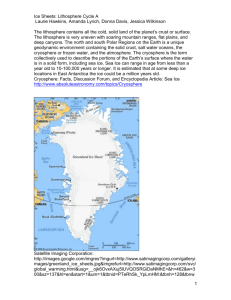 Ice Sheets: Lithosphere - Earth System Science Education Alliance