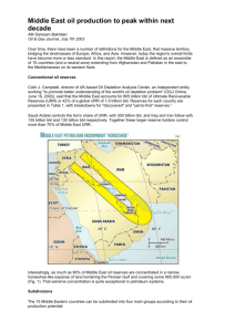 Middle East oil production to peak within next decade